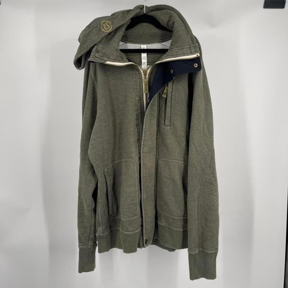 Lululemon Utility Zip Hoodie Jacket RARE Men's L Outdoors Military Grunge Gym